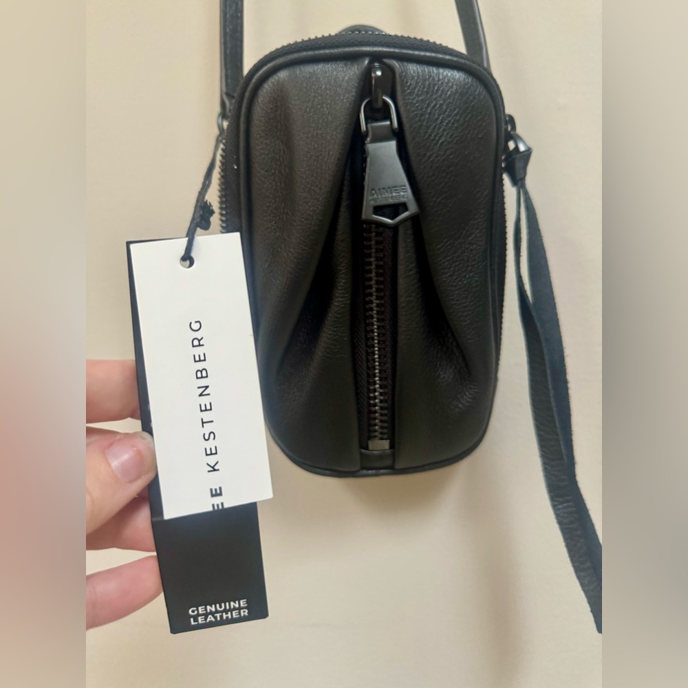 NEW Aimee Kestenberg Leather Black Crossbody Bag - Picture 2 of 10